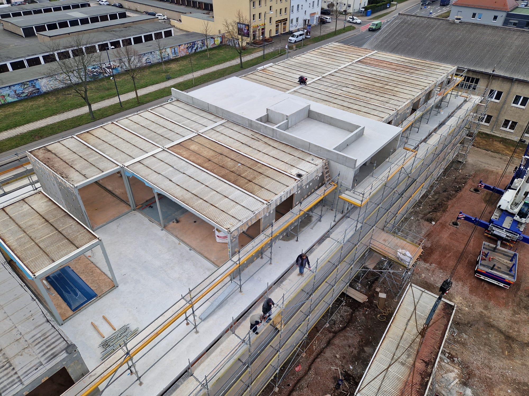 Fortschritt der Bauarbeiten