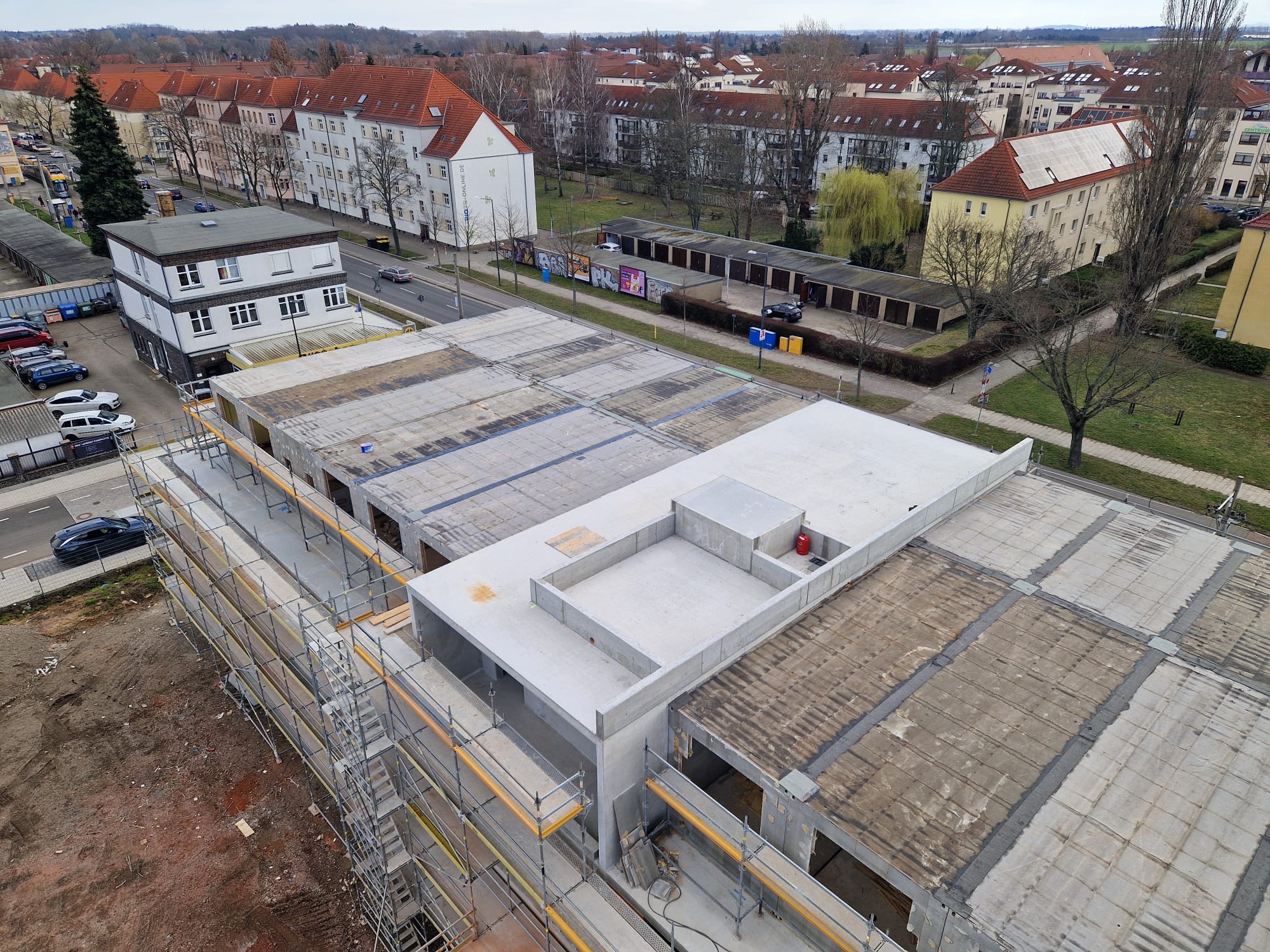 Fortschritt der Bauarbeiten